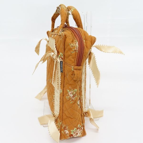 カネコイサオ KANEKO ISAO 花柄 キルティング トートバッグ リボン 