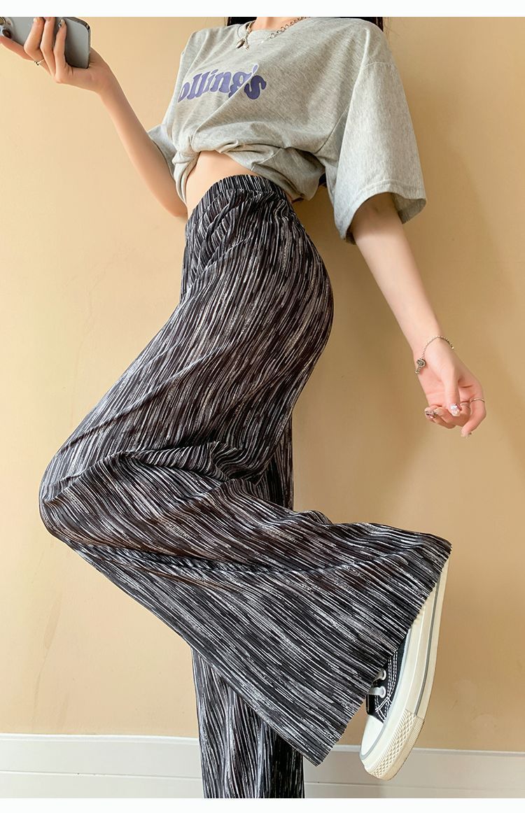 レディース ボトムス スウェット パンツ S M L ロング丈 綿 コットン ポリエステル ウエストクロス ハイウエスト 脚長効果 華奢見せ カジュアル 裾リブスリットパンツ パンツ レディース ロング ボトムス