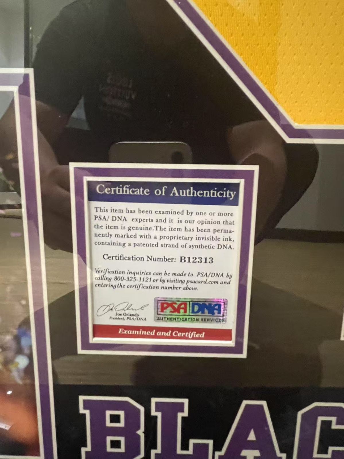 コービー・ブライアント　ロサンゼルス・レイカーズ　直筆サイン入りユニフォーム コービー・ブライアント【直筆サイン入り】ロサンゼルス