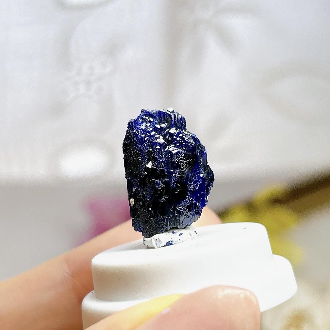 【E7039】アジュライト＊＊藍銅鉱＊岩絵の具＊Azurite＊パワーストーン＊天然石＊クリスタルワールド