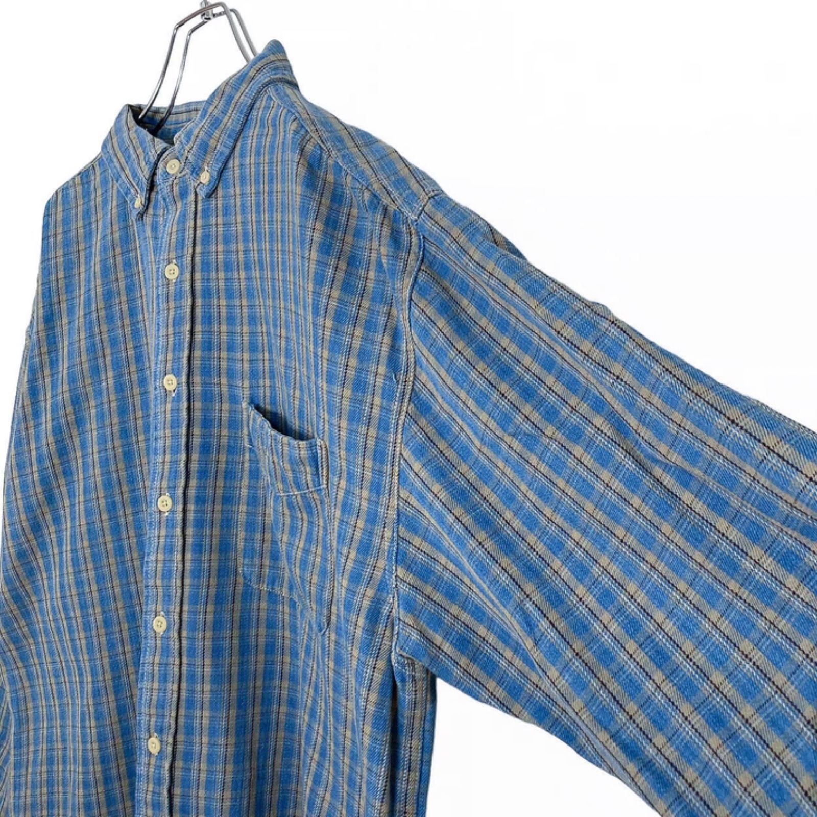 90s basic EDITIONS L/S check nel shirt