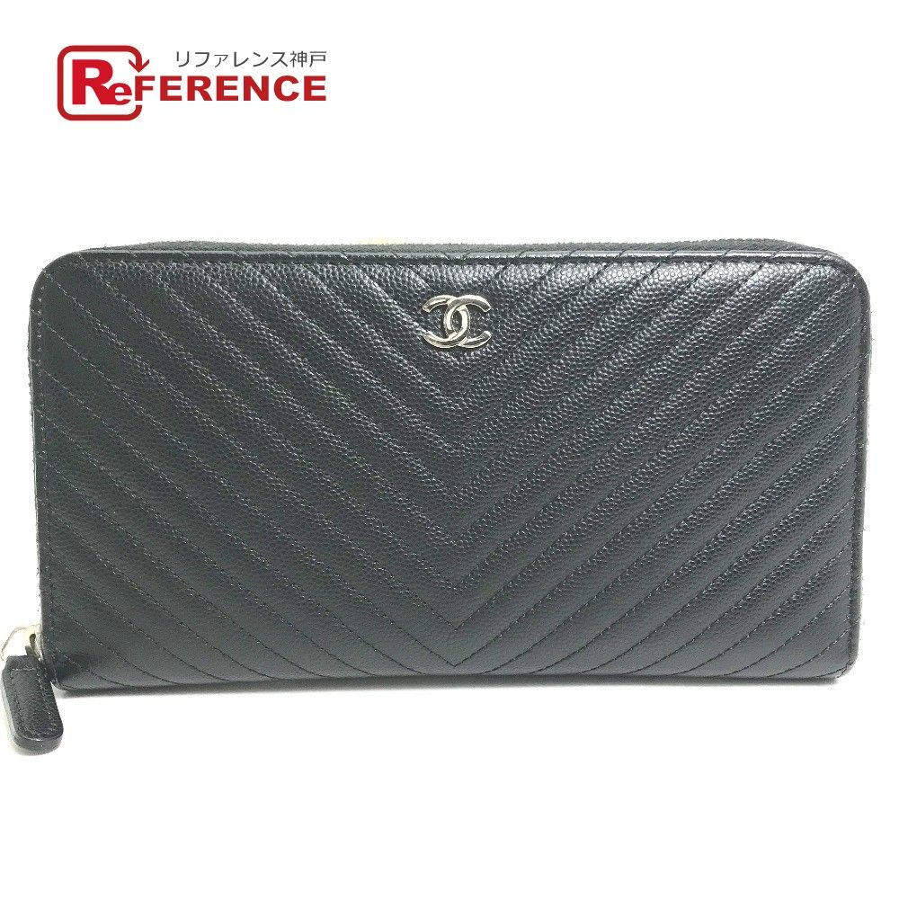 CHANEL シャネル 長財布 Vステッチ キルティング A50097