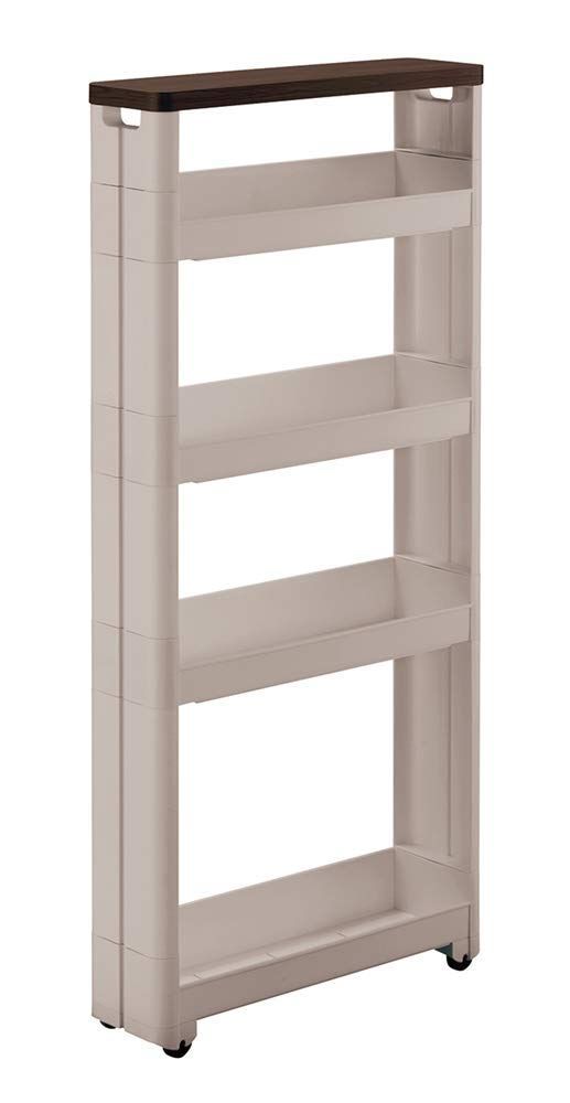 光沢仕上げダブルステンレス天板すき間収納庫 ロータイプ高さ85cm幅45cm