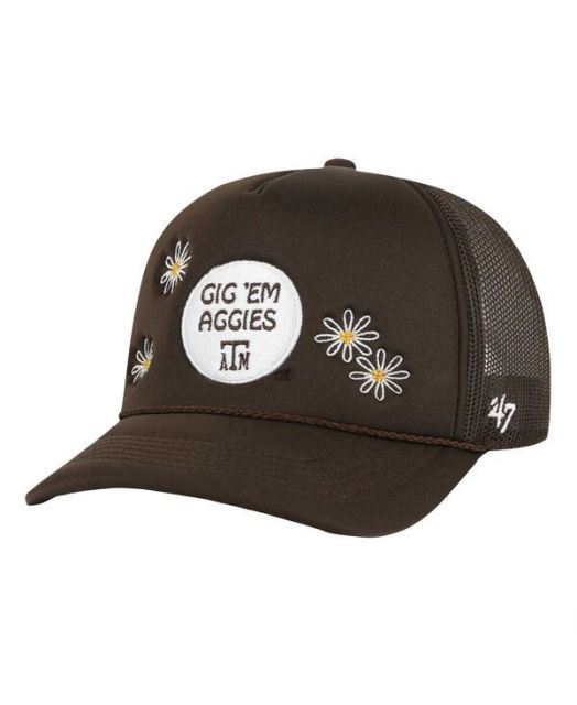 送料無料 47ブランド レディース 帽子 アクセサリー Women s Brown Texas A-M Aggies Tamu Radical Hitch Trucker Adjustable Hat Brown