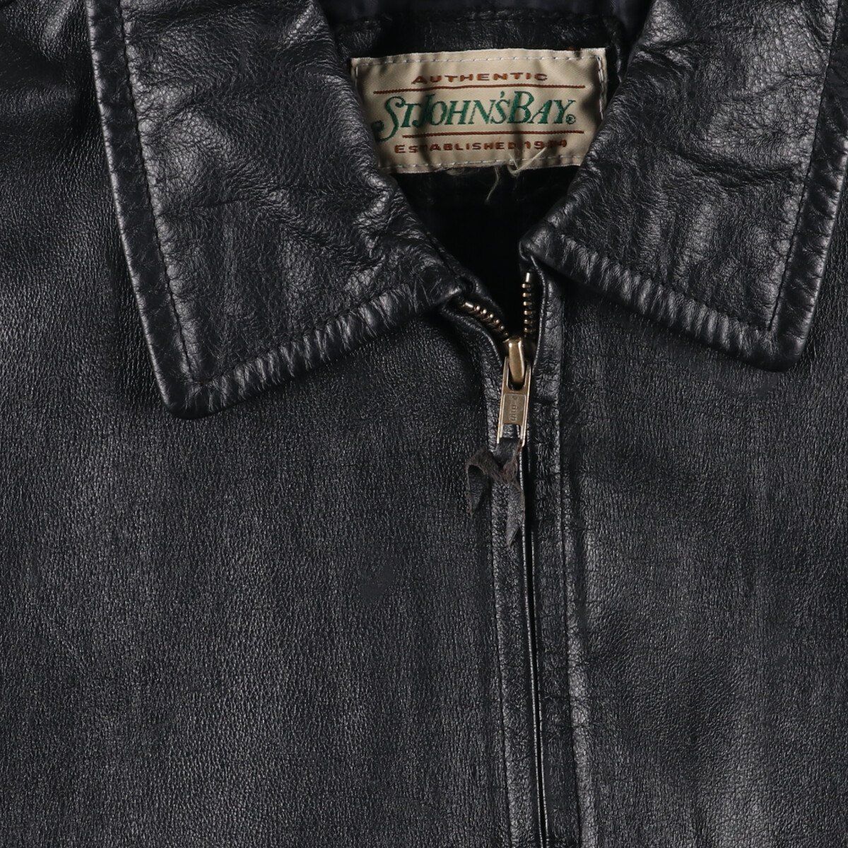 ST JOHN'S BAY セントジョンズベイ レザーブルゾン 90s 古着 90年代 セントジョンズベイ ST JOHN'S BAY レザーブルゾンタイプ