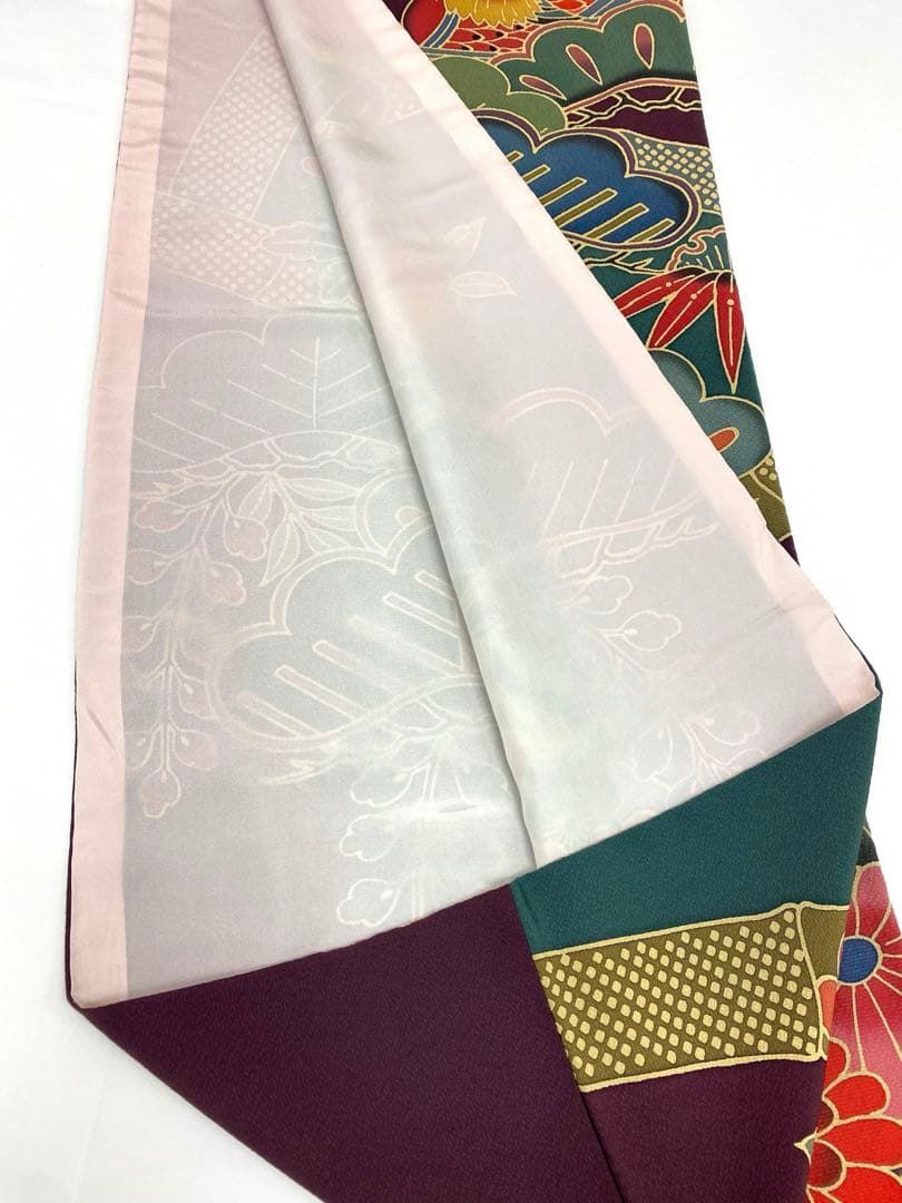 振袖 紅型調 振りぼかし胴裏 身丈158cm MO3134 - メルカリ