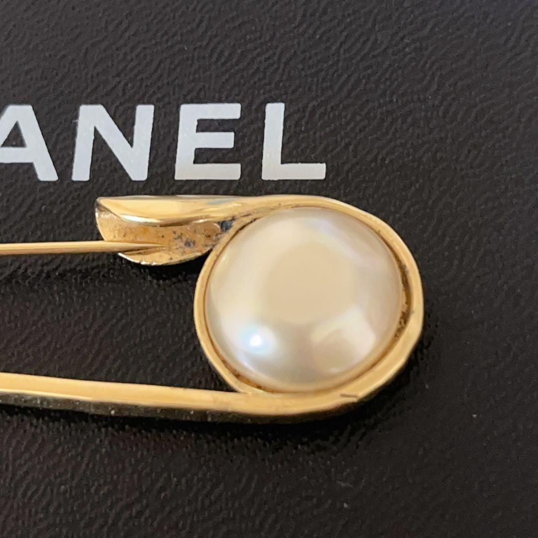 CHANEL シャネル ブローチ 安全ピン フェイクパール ココマーク 