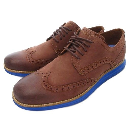 コールハーン COLE HAAN ORIGINAL GRAND WING OX レザーシューズ 革靴 7.5 茶 ブラウン ヌバック ウィングチップ |AE