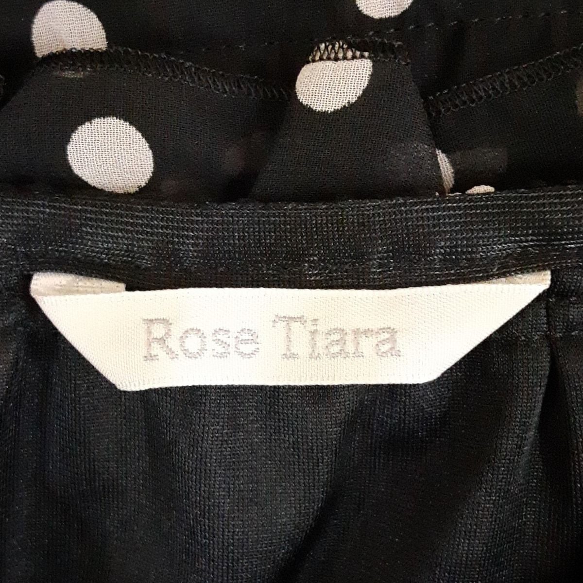 Rose Tiara カラーレス ジャケット 42 XL 半袖 大きいサイズ 黒 Rose Tiara カラーレス ジャケット 42 XL 半袖 大きいサイズ 黒