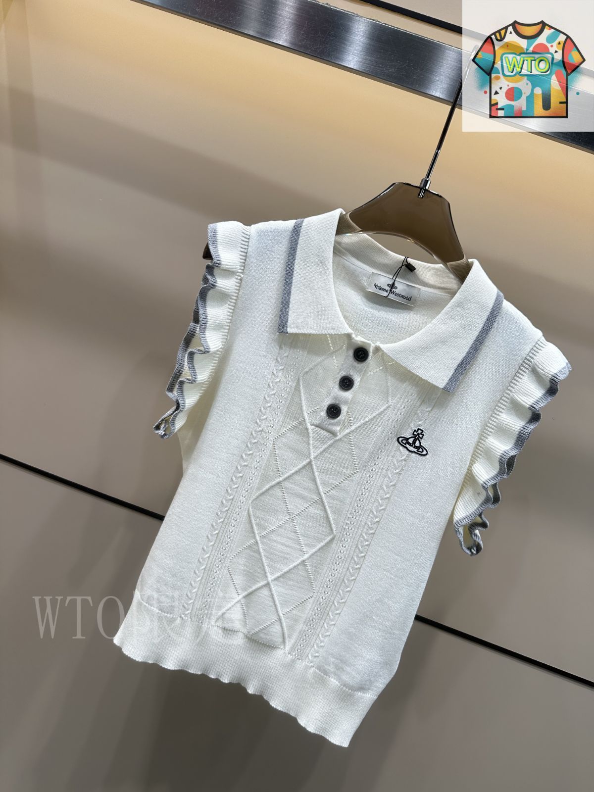 ヴィヴィアンウエストウッド　レース　ニットウェア　ノースリーブ　トップス 今日特価】Vivienne Westwood ヴィヴィアンウェストウッド