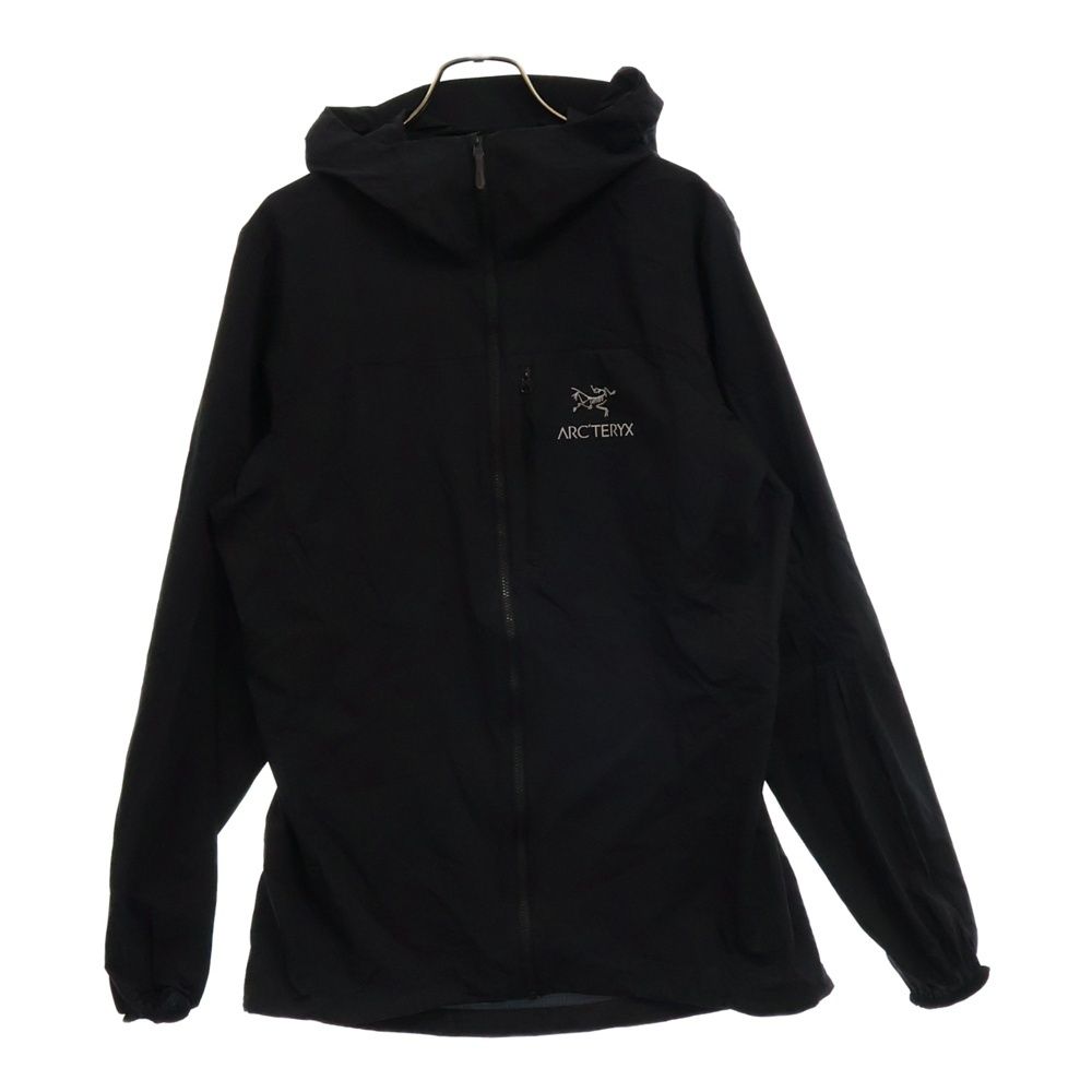 ARC'TERYX (アークテリクス) SQUAMISH HOODY ロゴプリントナイロンジャケット ジップアップパーカー フーディー ブラック 25172-122585