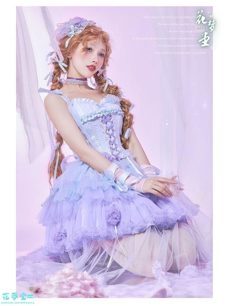 25年 ドレス コスプレ ロリータセット 仮装 オリジナル 洋服 ロリータ ワンピース 撮影会 舞台 イベント 花夢堂-196