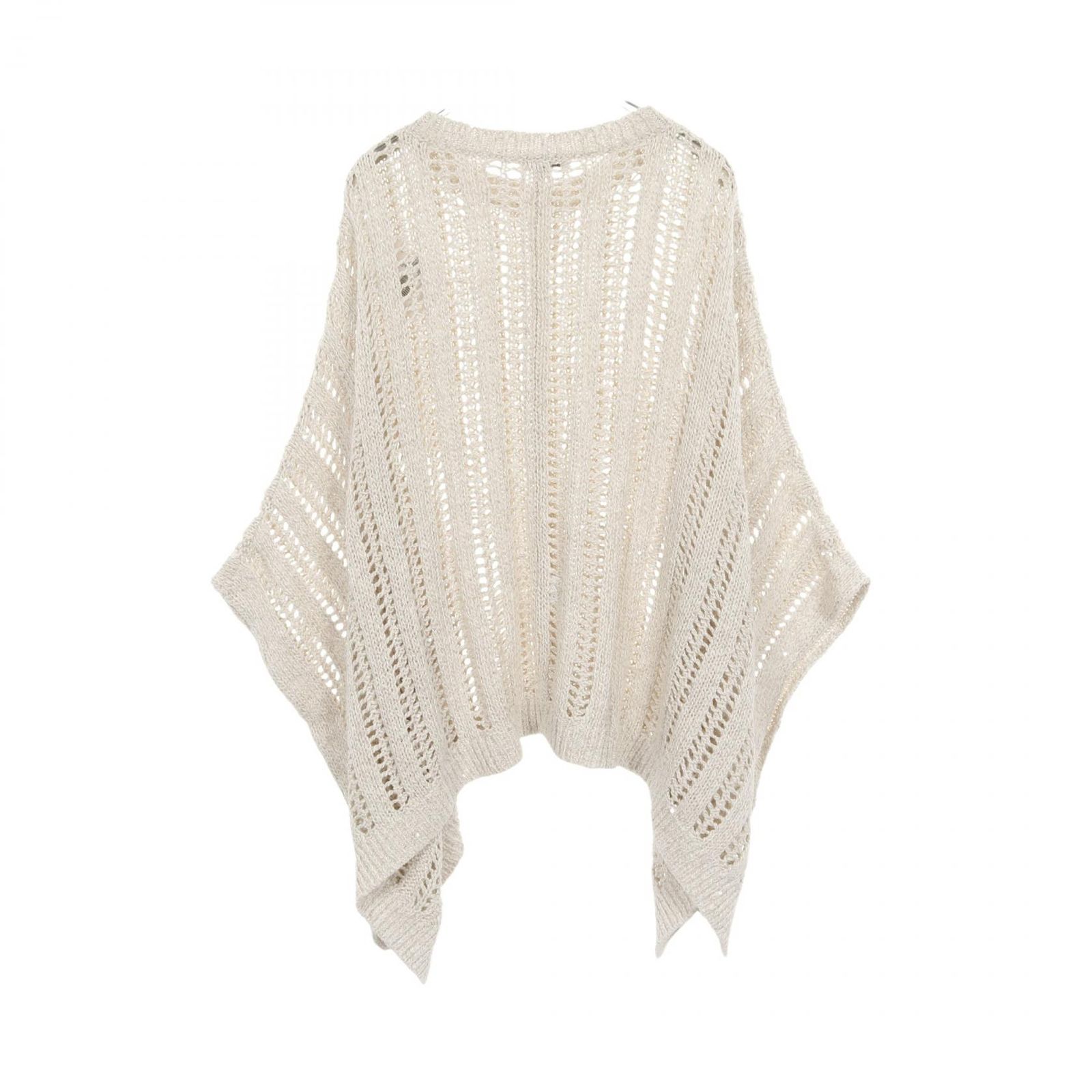 ブルネロクチネリ Brunello Cucinelli ポンチョ アイボリー ナイロン ポンチョ レディース Used A