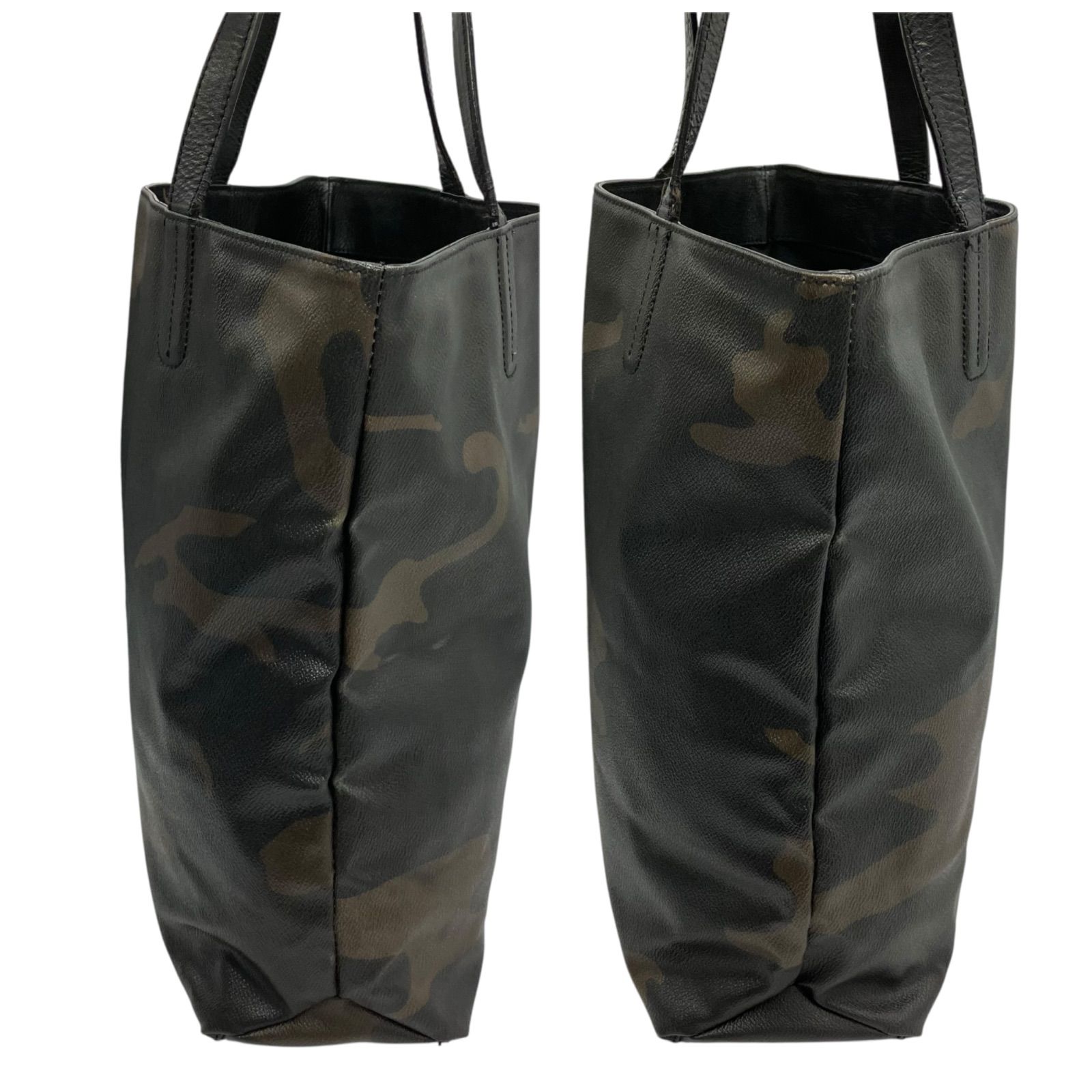 UNITED ARROWS トートバッグ PVC レザー カモフラ ブラック UNITED ARROWS トートバッグ PVC レザー カモフラ ブラック