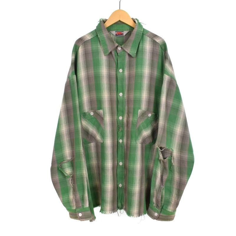 SAINTMICHAEL×SHERMERACADEMYフランネルシャツ L セントマイケル SAINTMICHAEL シャーマーアカデミー SHERMER