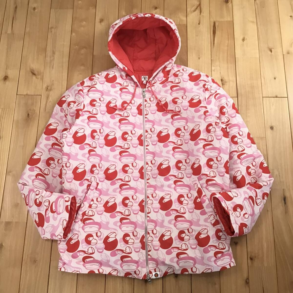 Milo camo pink フルジップパーカーSサイズ APE Milo camo pink フルジップパーカーSサイズ APE Pink camo