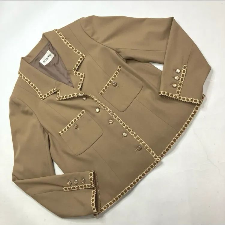 ♥ インゲボルグ ベージュ フチリボン使い ジャケット|2025年 秋