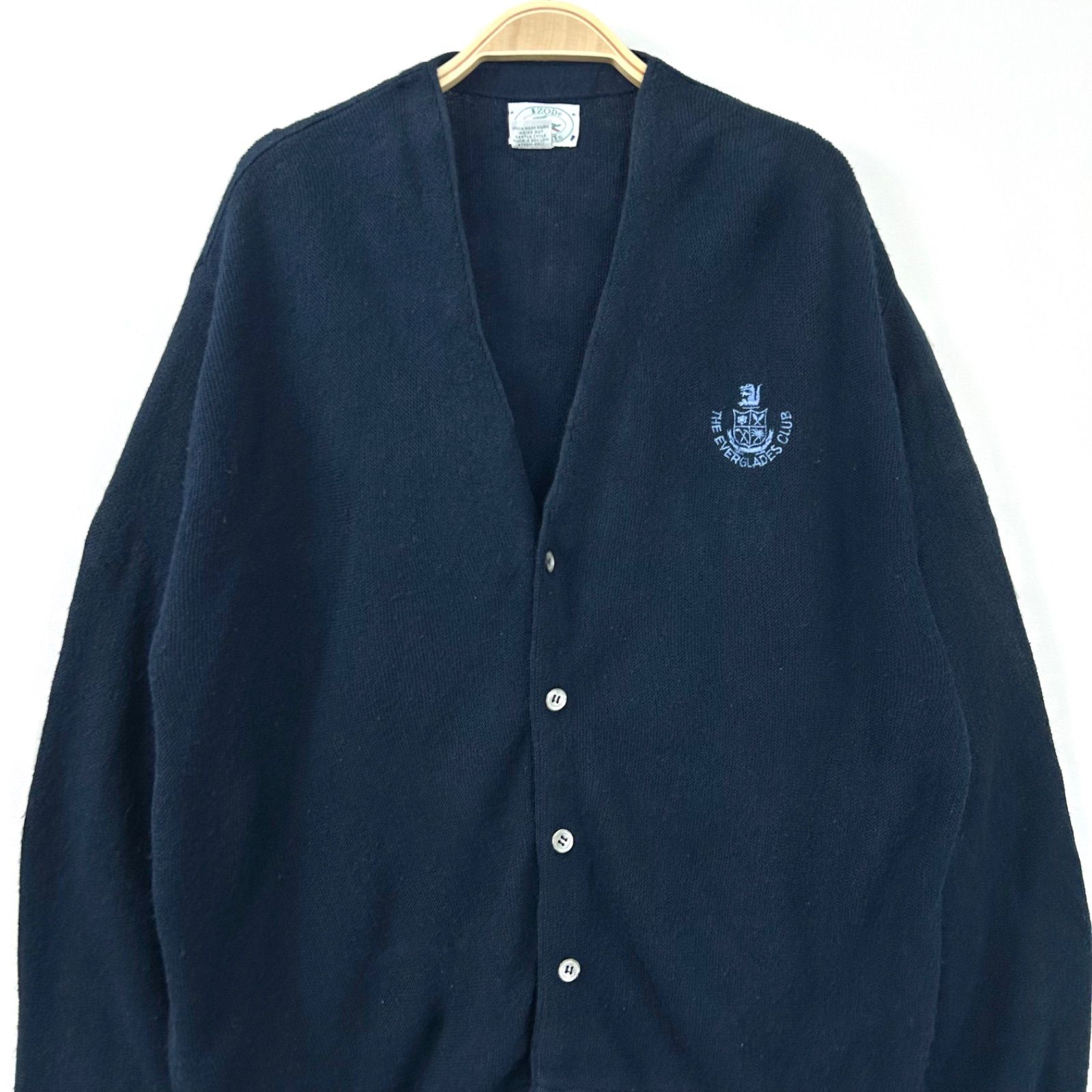 フランス製 70s ラコステ カーディガン オーバーサイズ　XL フランス製 70年代 LACOSTE ラコステ ウールニットカーディガン メンズ