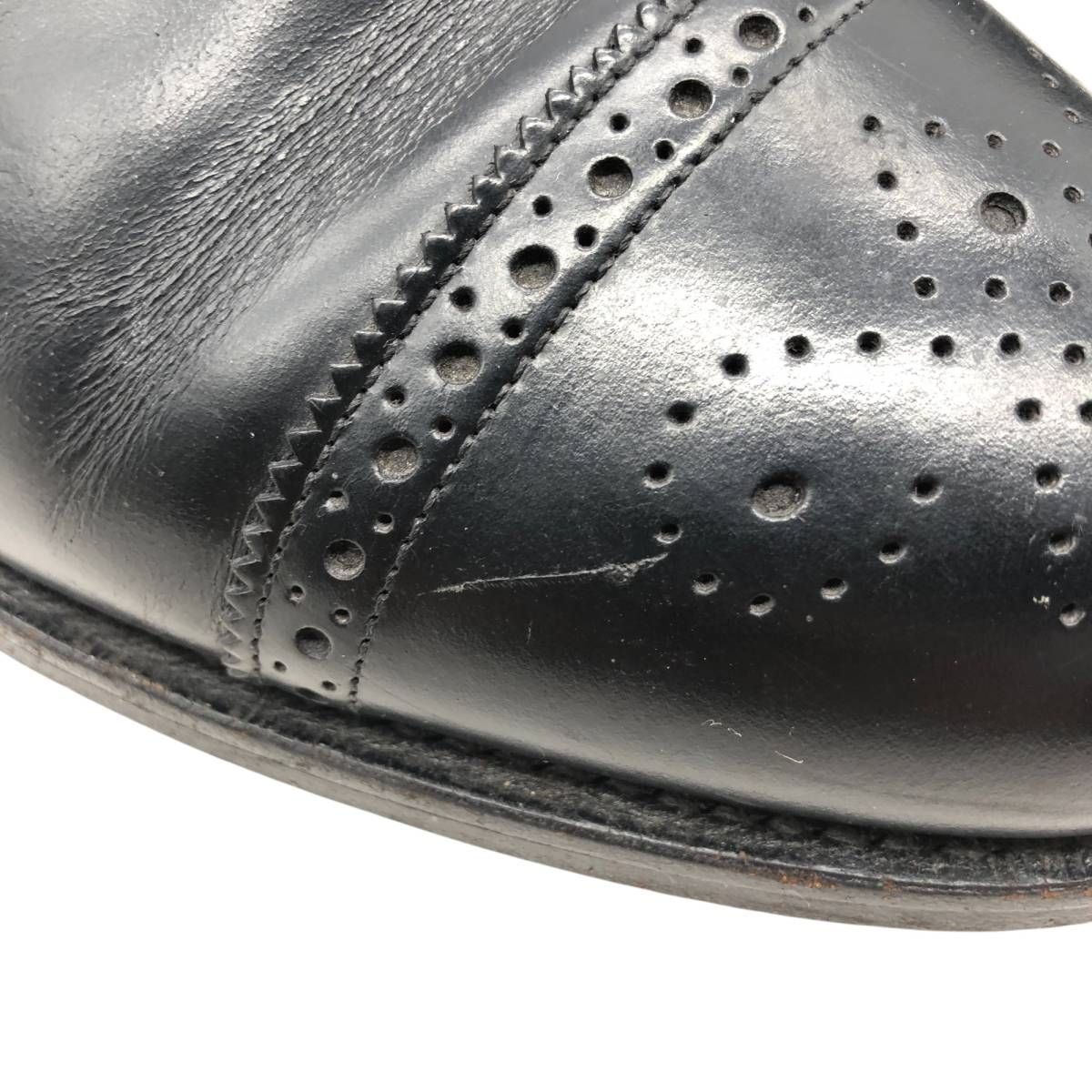 セミブローグ ストレートチップシューズ