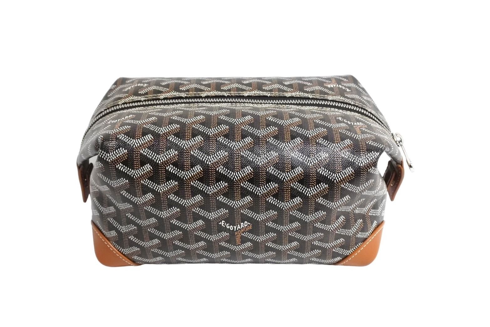 極美品　GOYARD ゴヤール BOEING25 ボーイング25 ポーチ クラッチバッグ セカンドバッグ PVC ブラウン 中古 66117