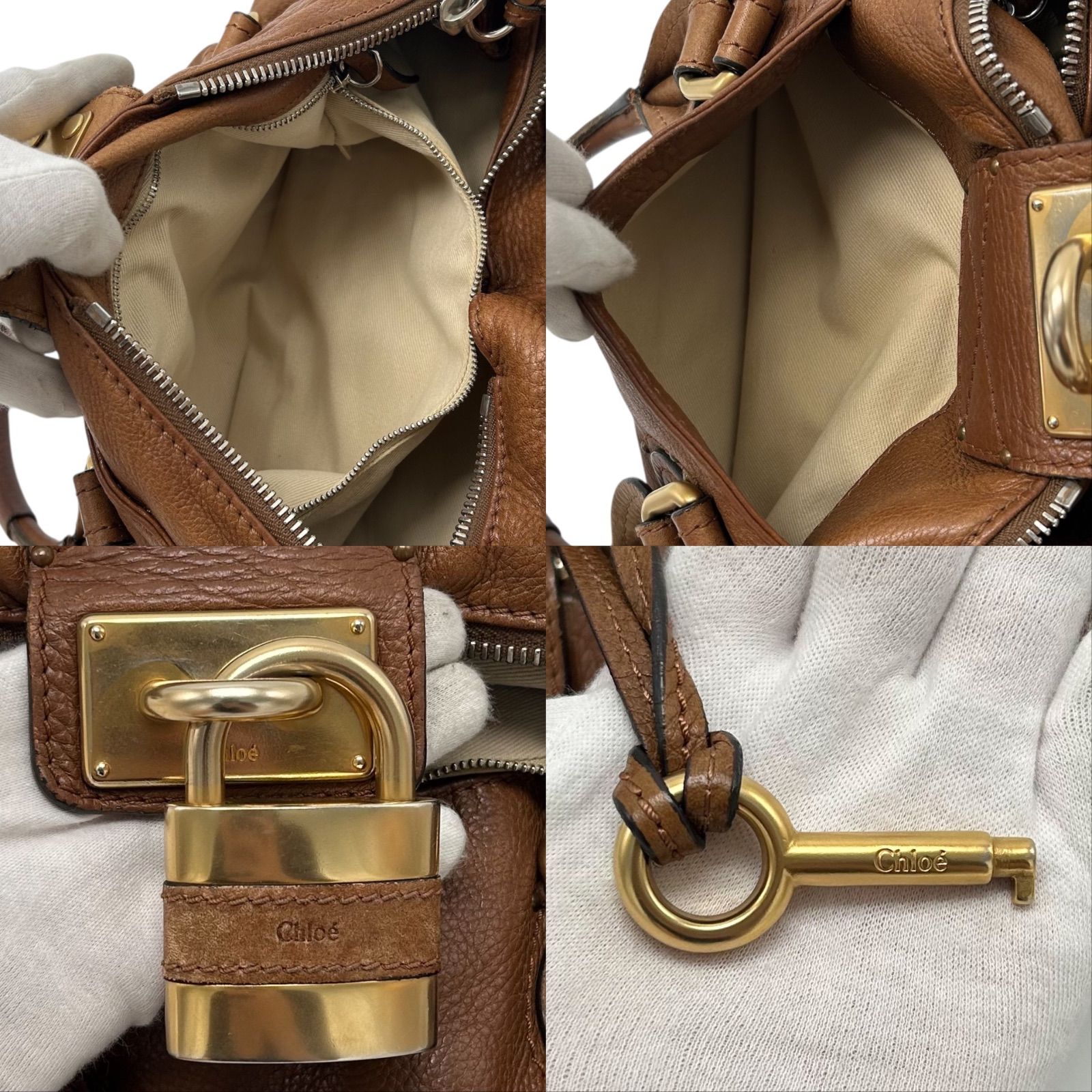美品♡ クロエ　パディントン　ゴールド金具　南京錠 美品 Chloe パディントン 黒 南京錠 ゴールド