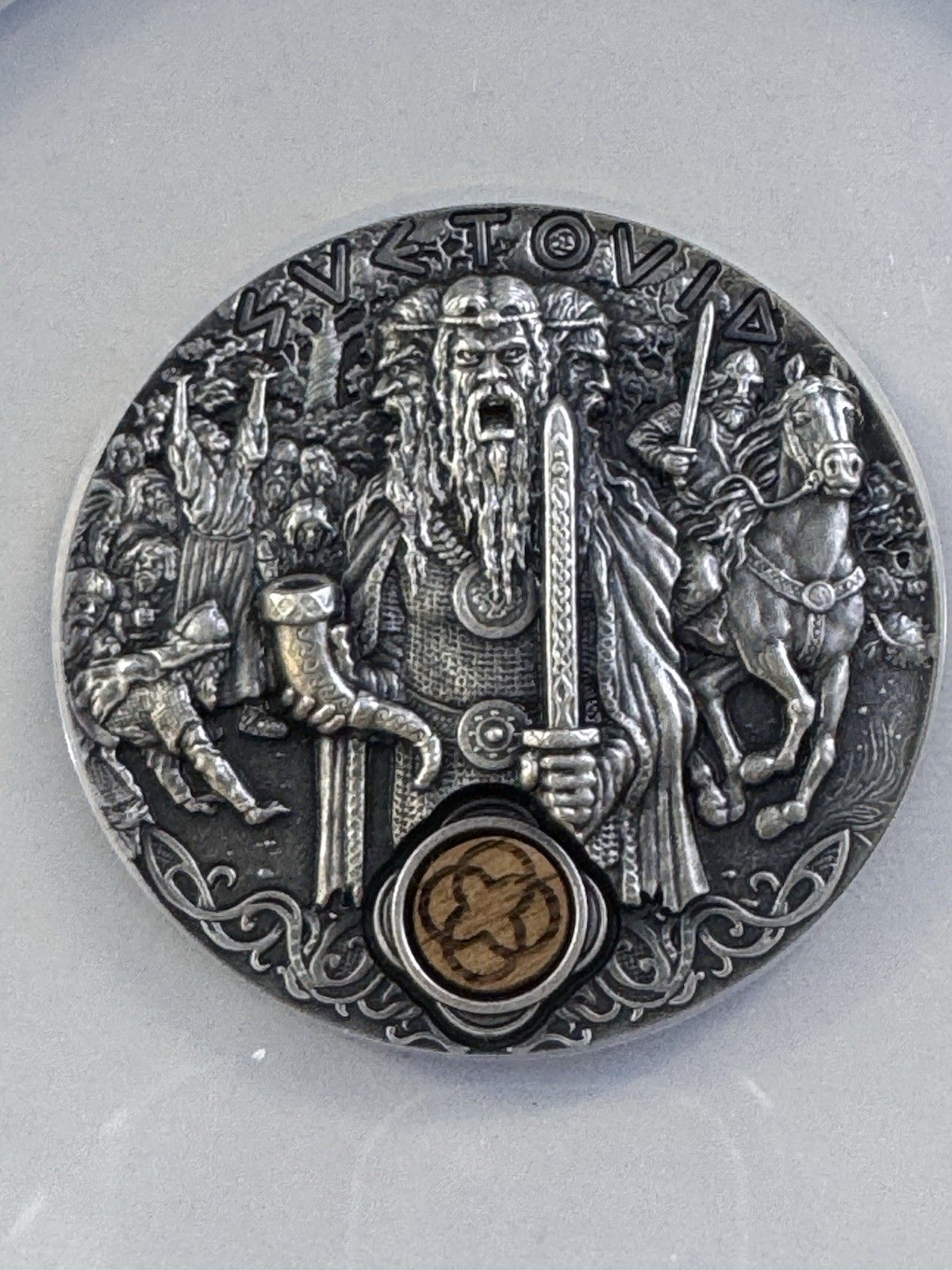 2019-MW Niue $2 Slavic Gods Svetovid Graded MS70 Antiqued by NGC Low Mintage