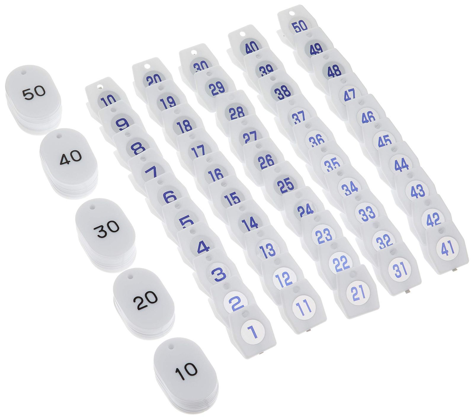 Color ホワイト_PatternName 1 50 シンビ Shimbi クローク札№01 ホワイト ユリア樹脂 日本 セット ZKL 0903