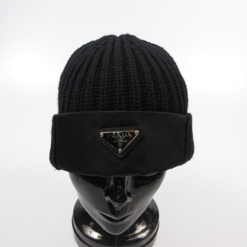 姫路東店】 中古 PRADA | プラダ ニットキャップ Re-Nylon ギャバジンx