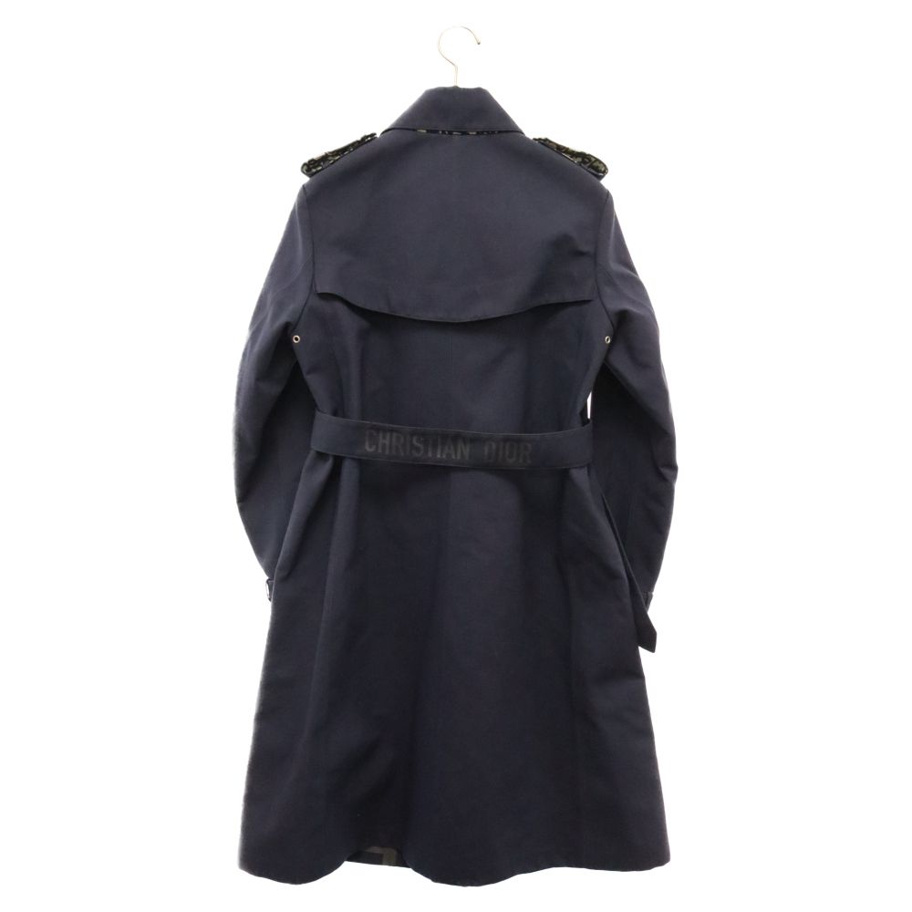 Dior ネイビー トレンチコート オブリーク