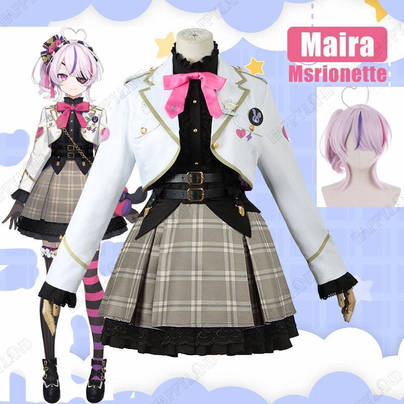 バーチャル YouTuber VTuber Maria Marionette マリア マリオネット ウイッグ付き コスプレ衣装 cosplay 仮装  日常服 イベント クリスマス ハロウィン ステージ 文化祭 学園祭F163 - メルカリ