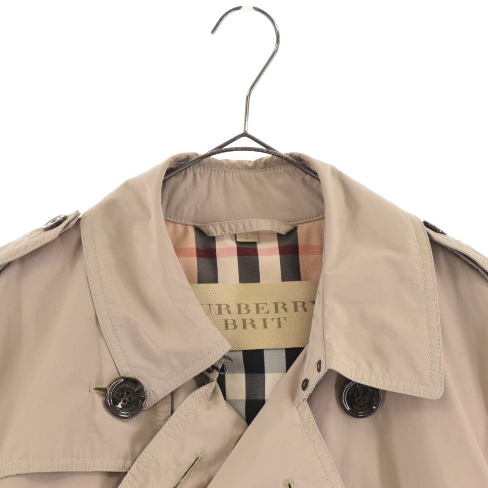 BURBERRY (バーバリー) 裏地チェック トレンチ コート ベージュ 3520723