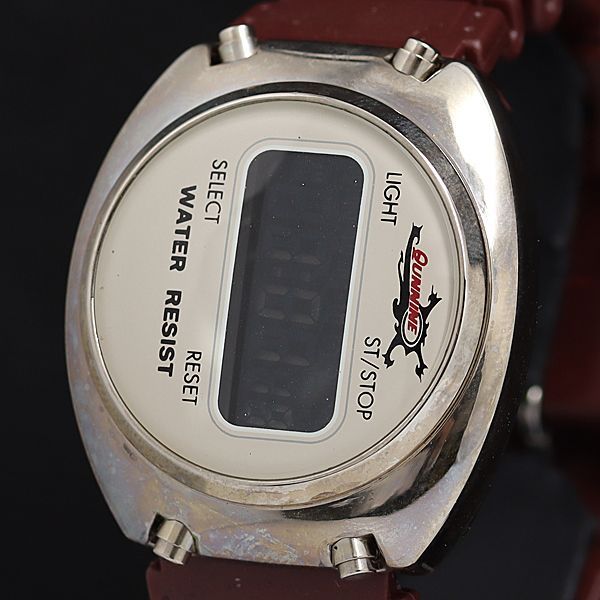 稼働 良品 バンダイ QUNNINE OEM82027 QZ デジタル文字盤 メンズ