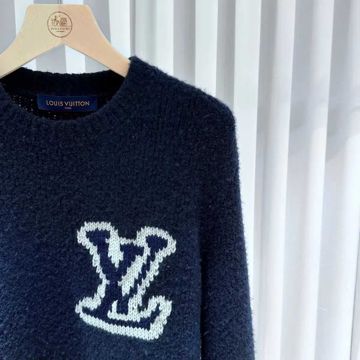 LOUIS VUITTON ネイビー クルーネックセーター LOUIS VUITTON ルイ