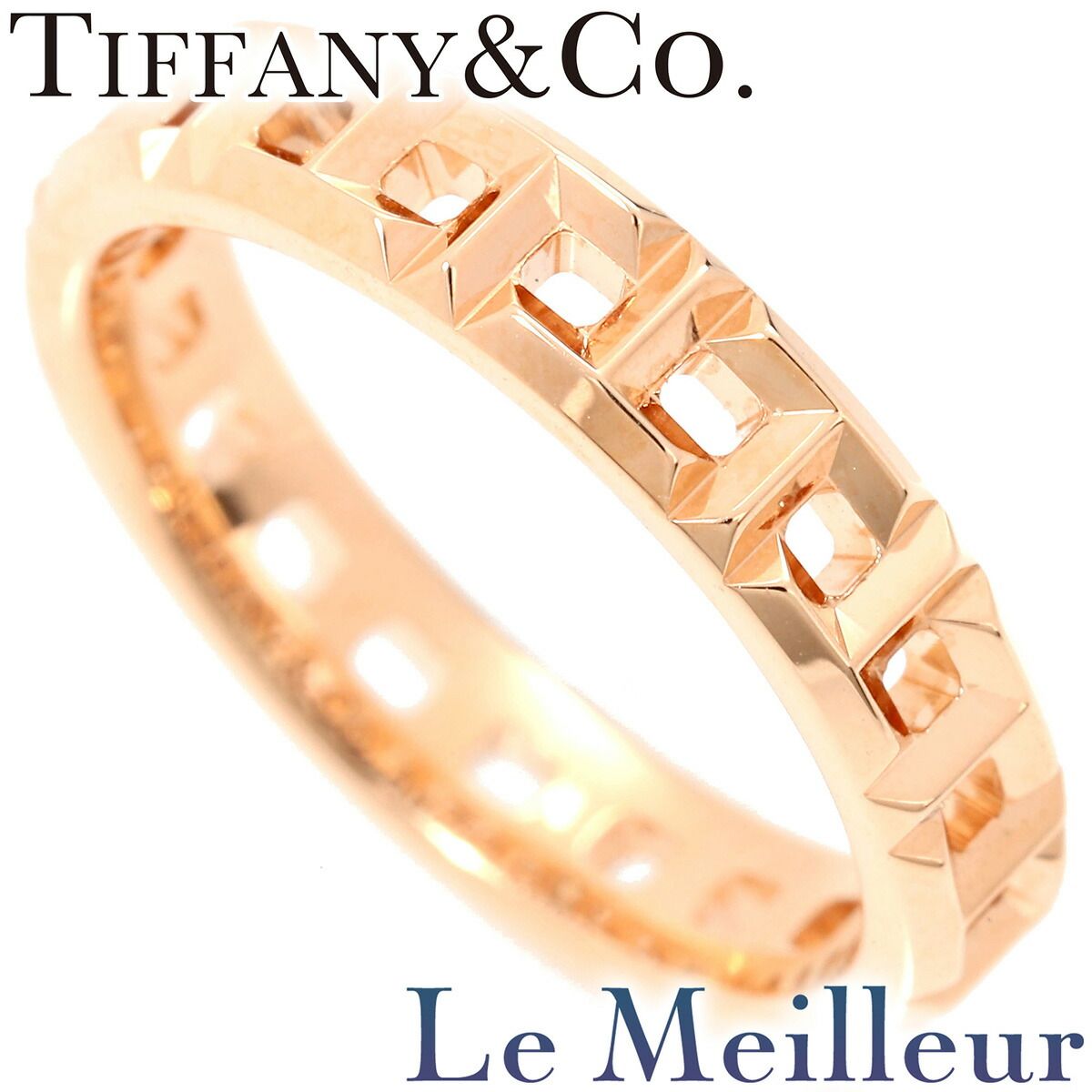 ティファニー T トゥルー ナローリング 指輪 K18 5号 TIFFANY&Co. 中古  