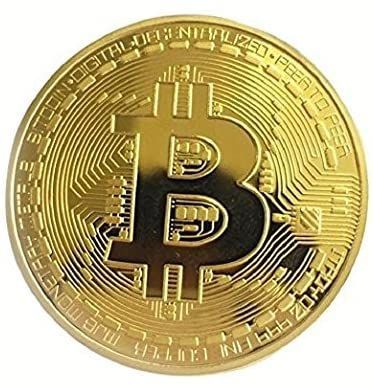 ビットコイン 仮想 通貨 記念硬貨 (ゴールド) 1枚 - メルカリShops