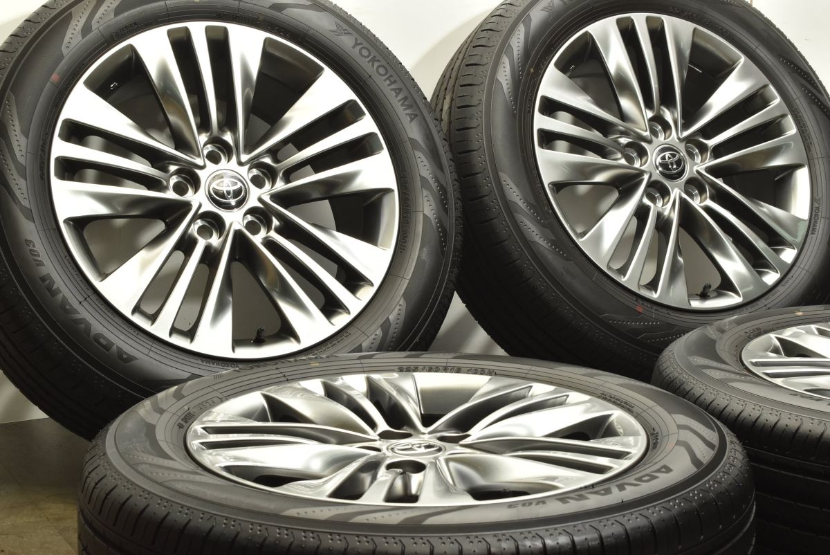 製 バリ溝 トヨタ 40 アルファード 純正 18in 7J 40 PCD120 ヨコハマ アドバン V03 225 60R18 ヴェルファイア 流用 交換用