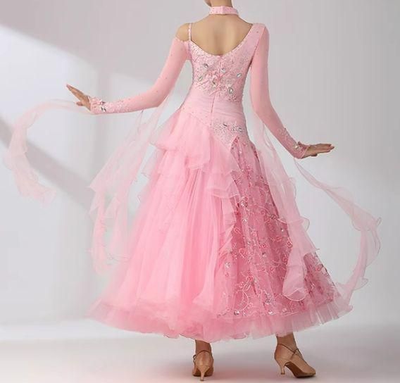 B1617★美品★ML★ラベンダー/セットアップ/スタンダードドレス☆社交ダンス B1617☆美品☆ML☆ラベンダー/セットアップ/スタンダードドレス