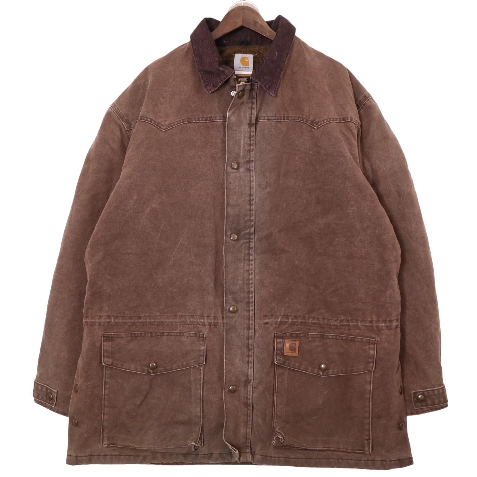 00年代 Carhartt カーハート ダックカバーオール ワーク ブラウン 