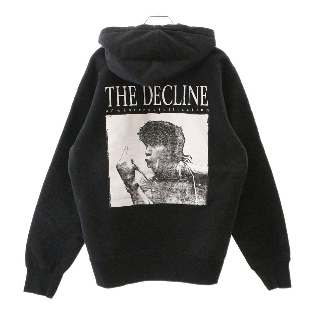 SUPREME (シュプリーム) 17AW Decline Hooded Sweatshirt ディクライン バックプリントスウェットプルオーバーパーカー ブラック