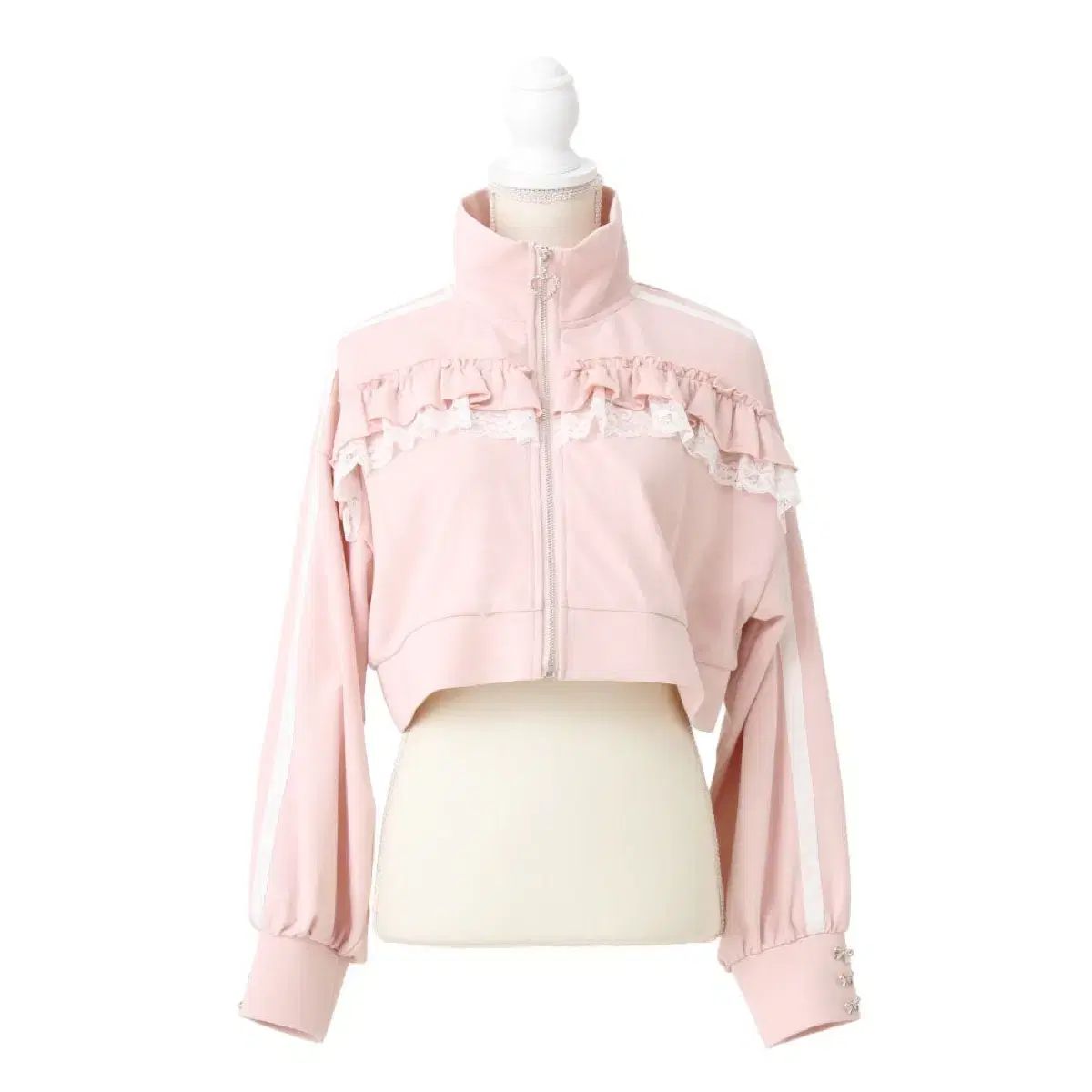 DearMyLove ディアマイラブ フリル リボン セットアップ ピンク m