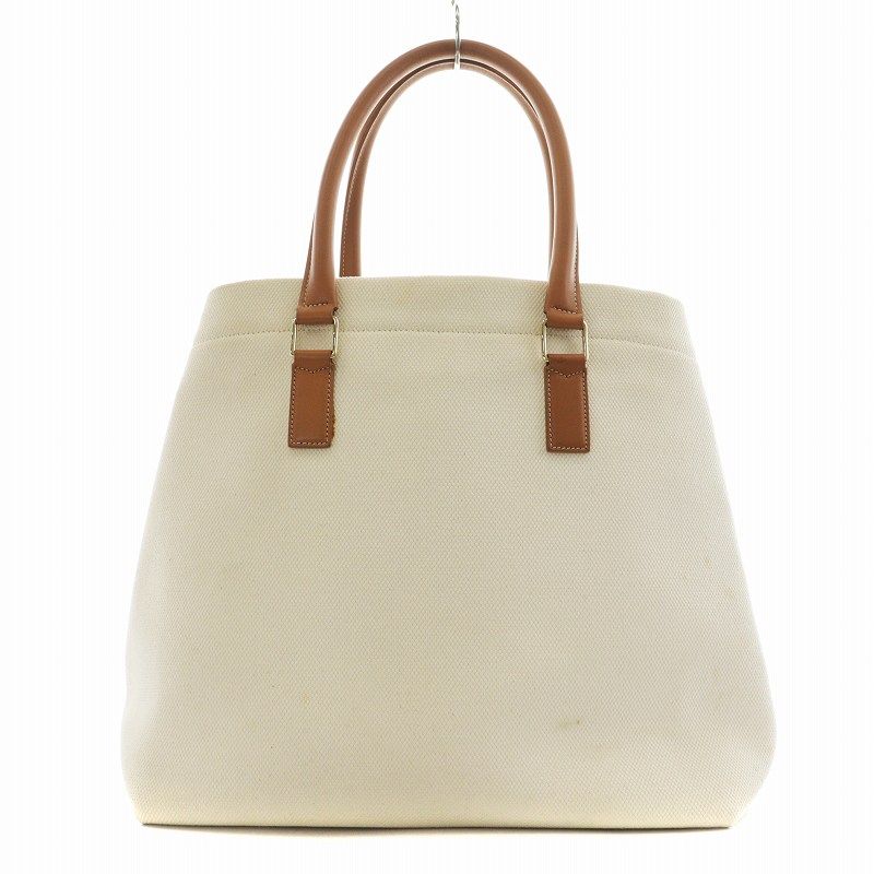 セリーヌ CELINE ホリゾンタルカバ トートバッグ ハンドバッグ ロゴ キャンバス レザー ベージュ 茶 ブラウン /AN6 - メルカリ