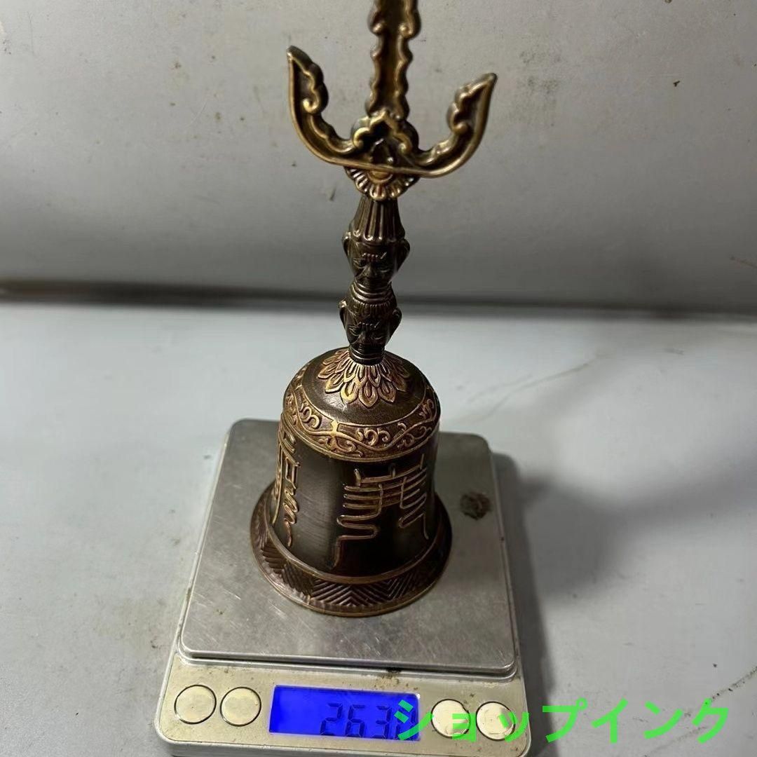 銅器 仏教法器 天蓬帝鐘 天蓬鈴 三清鈴 三叉金剛鈴 手振り鈴 銅鈴工芸品 置物 銅器 仏教法器 天蓬帝鐘 天蓬鈴 三清鈴 三叉金剛