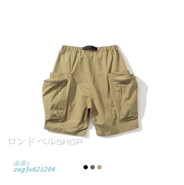 ハーフパンツ メンズ ウオッシュド ビッグポケット 3色 WILD THINGS ワイルドシングス ハーフパンツ メンズ N/PU ビッグ