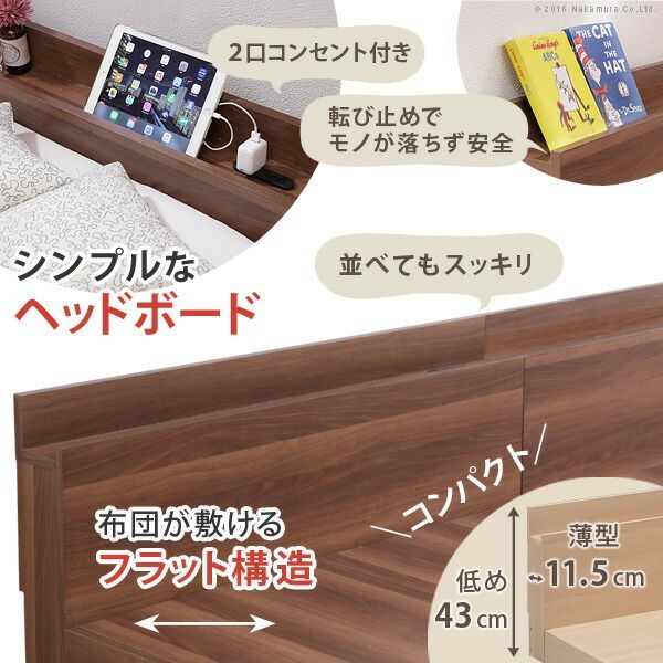 ダブルサイズ ベッドフレームのみ