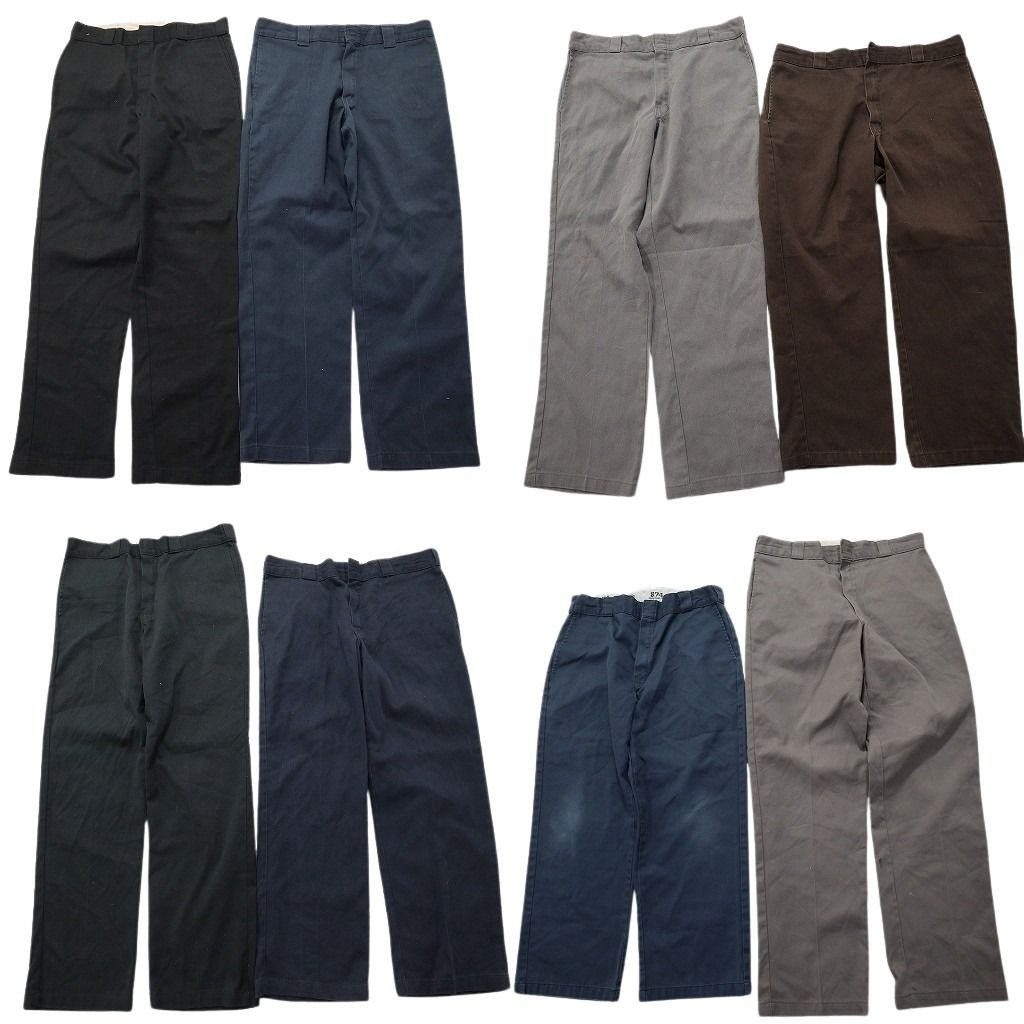古着卸 ディッキーズ DickieS 874 ワーク パンツ 8枚セット メンズ 36 ブラック ネイビー ベージュ ワーク 古着 MZ7528