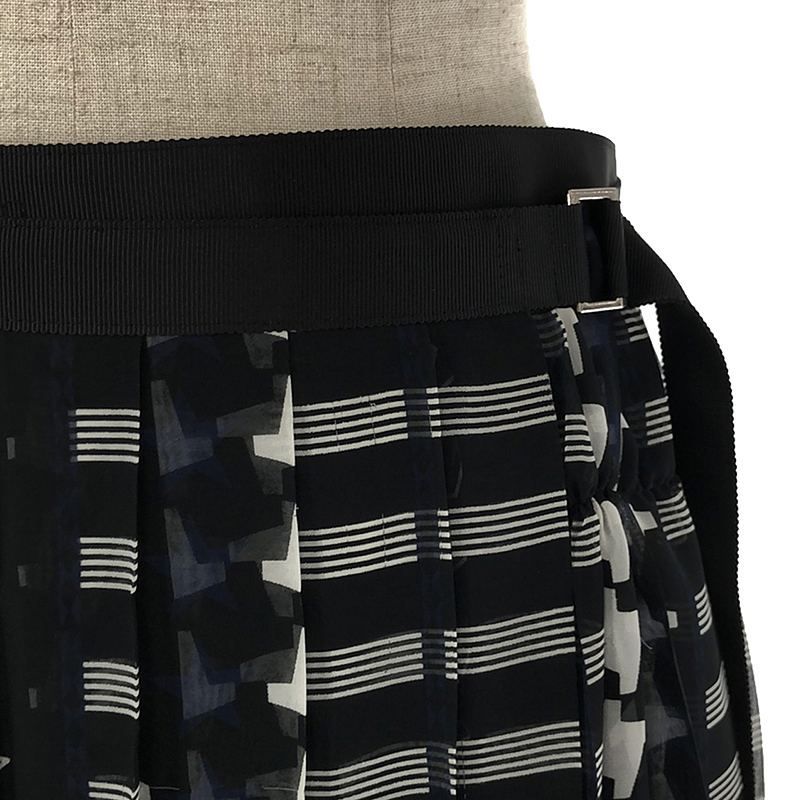 【美品】sacai サカイ スタープリント プリーツ ラップ スカート 中古・古着通販】sacai (サカイ) ドットプリントラッププリーツ