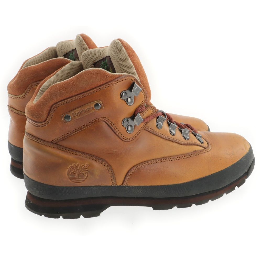 SUPREME (シュプリーム) 11AW ×Timberland Euro Hiker ティンバーランド ユーロハイカー レザーハイカット トレッキングブーツ ブラウン 84563