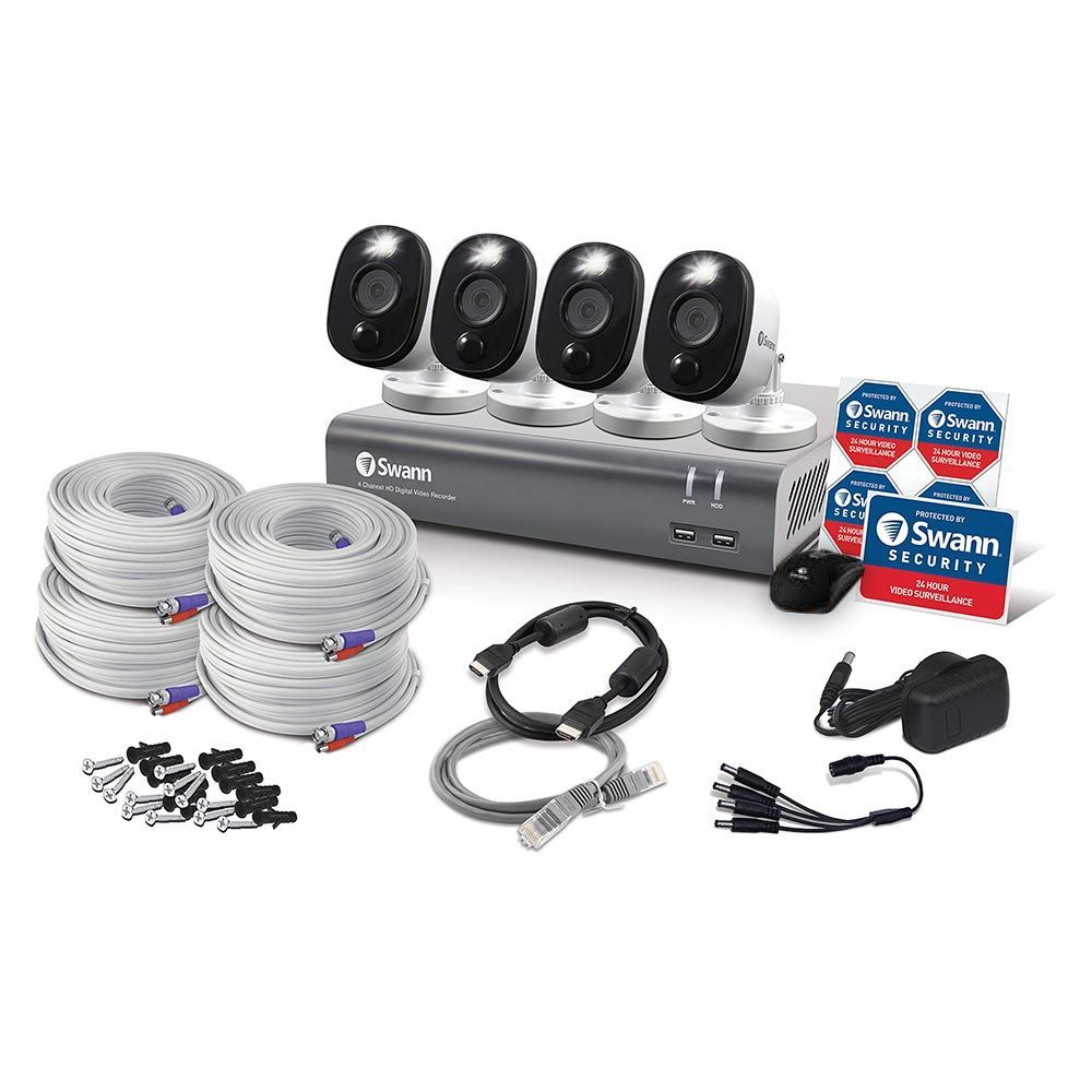 Swann 防犯カメラ 4CH カメラ4セット DVR 1TB Swann 防犯カメラ 4CH カメラ4セット DVR 1TB 【アウトレット