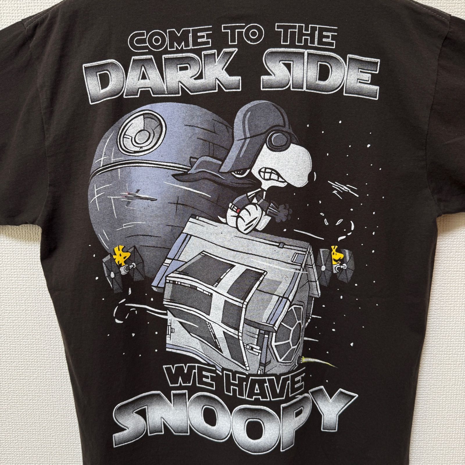 スヌーピー Tシャツ Lサイズ ブラック ピーナッツ Snoopy スター