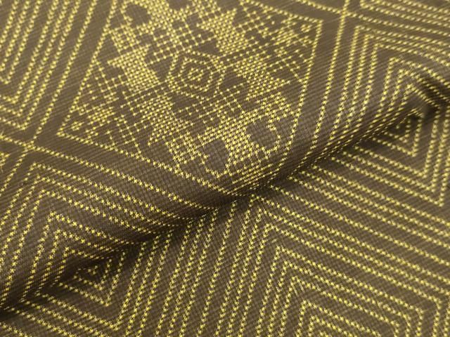 平和屋着物○本場大島紬 7マルキ 菱文 正絹 逸品 未使用 DAAV1410tw 平和